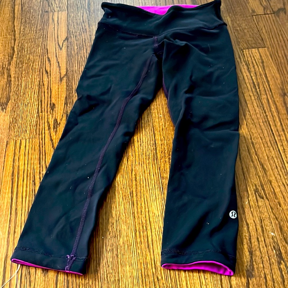 Wonder Under Cropped pant reversible black/pink